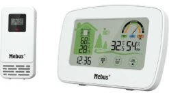 Mebus Funk-Wetterstation (11037 / 11038) Mit Außensensor, Farbdispay Und Touch-Funktion