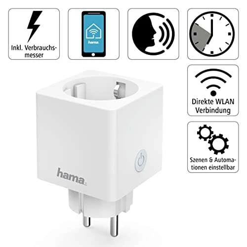 Hama WLAN Steckdose Professional, Mini Plug (smarte Steckdose Mit Verbrauchsmessung, WiFi Steckdose Für Sprach- U. App-Steuerung) - Prime 4 Hama WLAN Steckdose Professional, Mini Plug (smarte Steckdose Mit Verbrauchsmessung, WiFi Steckdose Für Sprach- U. App-Steuerung) - Prime – Bild 2