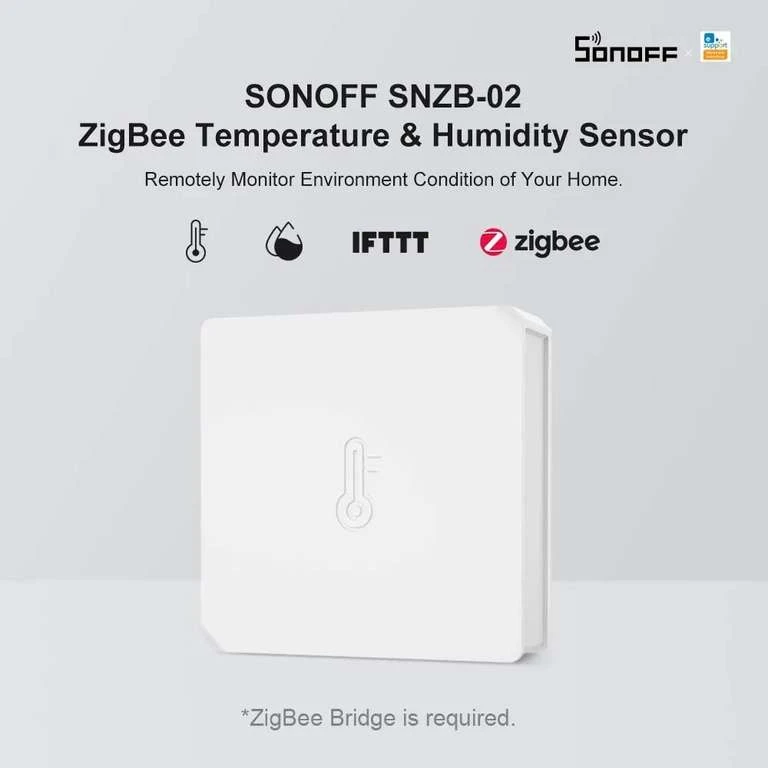 4 Stück SONOFF SNZB-02 Zigbee Temperatur Feuchtigkeit Sensor 4 4 Stück SONOFF SNZB-02 Zigbee Temperatur Feuchtigkeit Sensor – Bild 2