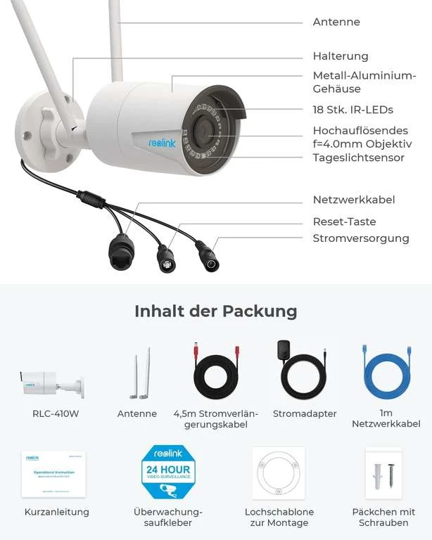 Reolink RLC-410W Überwachungskamera (2560x1440, Dualband-WLAN, LAN, 30m Nachtsicht, Smarte Erkennung, FTP, MicroSD, Google Assistant, IP66) 9 Reolink RLC-410W Überwachungskamera (2560x1440, Dualband-WLAN, LAN, 30m Nachtsicht, Smarte Erkennung, FTP, MicroSD, Google Assistant, IP66) – Bild 7