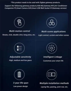 Aqara H1 Smart Knob Drehschalter Weiß (ZigBee 3.0, 3 Empfindlichkeiten, Mehrfach Belegbar, Betrieb Per 2x CR2032) -Elektronische Geräte Verkäufe 2135608 1 3