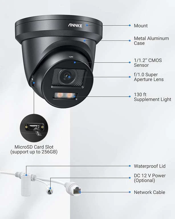Annke NC800 Überwachungskamera (3840x2160@20fps, H265, LAN Mit PoE, 40m Nachtsicht In Farbe, Smarte Bewegungserkennung, ONVIF, App, IP67) 10 Annke NC800 Überwachungskamera (3840x2160@20fps, H265, LAN Mit PoE, 40m Nachtsicht In Farbe, Smarte Bewegungserkennung, ONVIF, App, IP67) – Bild 8