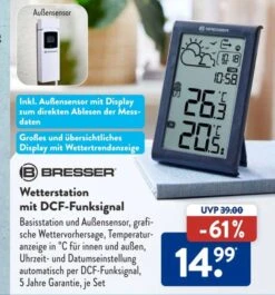 Bresser Wetterstation Mit DCF-Funksignal, Aldi Süd