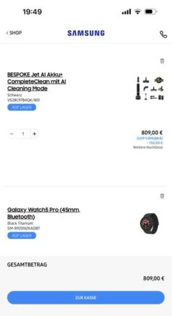 BESPOKE Jet Akku Staubsauger AI Akku+ CompleteClean + Galaxy Watch 5 Pro (CB) -Elektronische Geräte Verkäufe 2196090 1 3