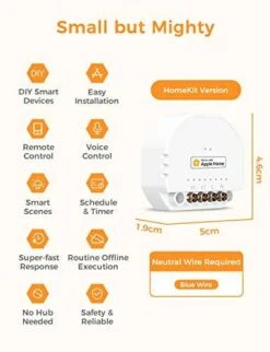 Mini Smart Home Refoss WLAN Relais Schalter, Kompatible Mit Apple HomeKit, Alexa & Google Home, Relais Modul, 2.4GHz, 250V 10A, 2 Stück -Elektronische Geräte Verkäufe 2196858 1 2