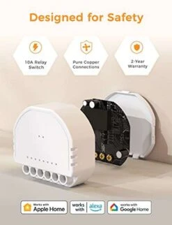 Mini Smart Home Refoss WLAN Relais Schalter, Kompatible Mit Apple HomeKit, Alexa & Google Home, Relais Modul, 2.4GHz, 250V 10A, 2 Stück -Elektronische Geräte Verkäufe 2196858 1 7