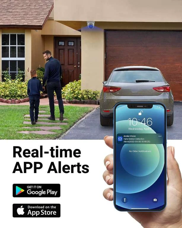 ANNKE AC800 4K PoE Überwachungskamera (3180 X 2160 @25fps) Mit Sirene Und Blitzlicht Alarm, Zwei-Wege-Audio, Personen&Autokennung, Alexa 7 ANNKE AC800 4K PoE Überwachungskamera (3180 X 2160 @25fps) Mit Sirene Und Blitzlicht Alarm, Zwei-Wege-Audio, Personen&Autokennung, Alexa – Bild 5