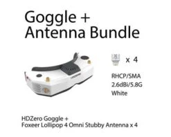 FPV, HDZero Bundle: Brille + 4x Antennen