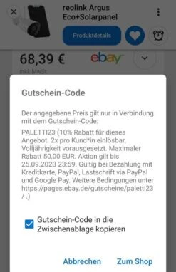 Reolink 1080P WLAN Kabellose Überwachungskamera Aussen Akku Argus Eco+Solarpanel, Versandkostenfrei -Elektronische Geräte Verkäufe 2235344 1 3