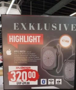 Lokal Marktkauf Herten - Apple Watch Series 8 Midnight Aluminum Case - Midnight Sport Band GPS 45 + 41mm Für 350 / 320€