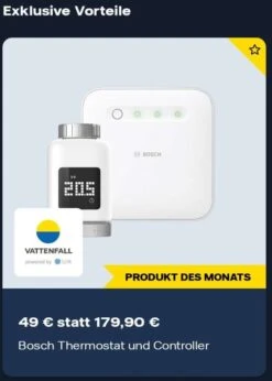 [Vattenfall-Kunden] Bosch Smart Home Starter-Set Heizen Thermostat II & Controller Hub 2