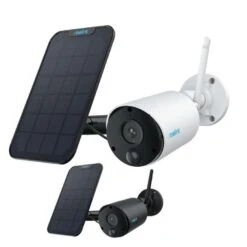 NEUE Reolink Argus Eco Mit Nun 2K Und Intelligenter Erkennung Inklusive Solarpanel ; Akku-Überwachungskamera In Schwarz Oder Weiß