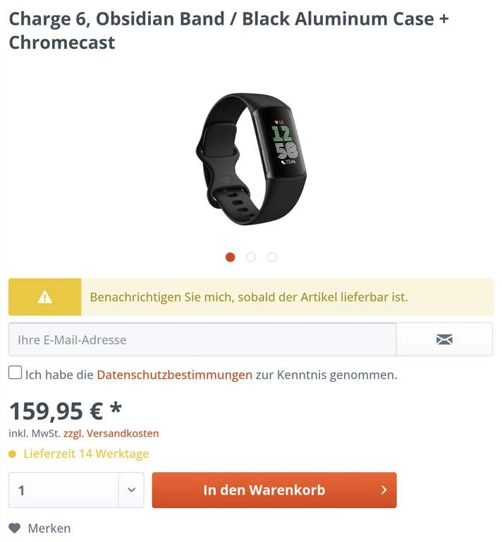 Fitbit Charge 6 CB Inkl 6 Monate Fitbit Premium (Chromecast Nicht Mehr Mit Dabei) 4 Fitbit Charge 6 CB Inkl 6 Monate Fitbit Premium (Chromecast Nicht Mehr Mit Dabei) – Bild 2
