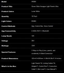 Govee Glide Hexagon Light Panels Ultra, 3D Hexagon LED Panels RGBIC (Neue Veröffentlichung) -Elektronische Geräte Verkäufe 2242904 1 5