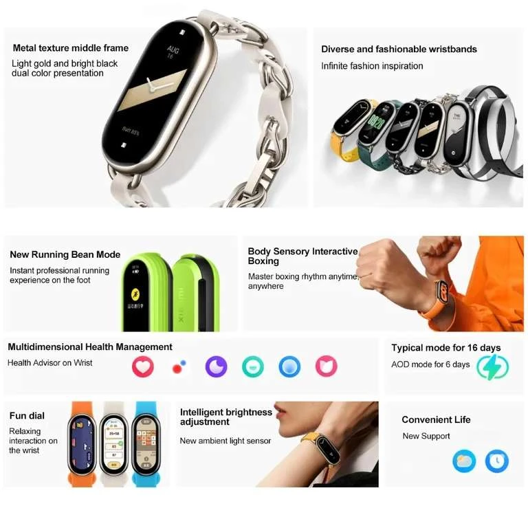 XIAOMI Smart Band 8, Fitnesstracker, Graphite Black, Global Version, Lieferung Aus Deutschland 7 XIAOMI Smart Band 8, Fitnesstracker, Graphite Black, Global Version, Lieferung Aus Deutschland – Bild 5