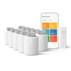 Tado° Smartes Heizkörper-Thermostat Starter Kit V3+ Mit 10 Thermostaten & Bridge Zur Einzelraumsteuerung