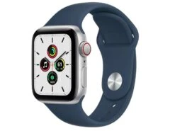Apple Watch SE (GPS) 40mm Silber Mit Sportarmband Abyssblau