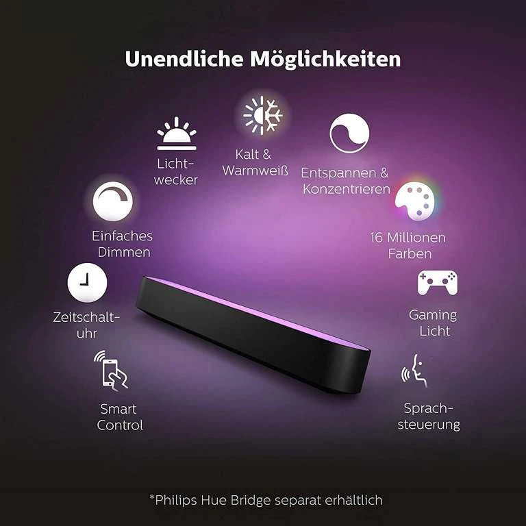 Philips Hue Play Light Bar Doppelpack - White & Color Ambiance 6 Philips Hue Play Light Bar Doppelpack - White & Color Ambiance – Bild 4
