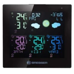 BRESSER Quadro Neo C Thermo- Und Hygrometer Mit 3 Außensensoren