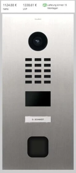 Doorbird D2101V Türstation + Ekey SLine Fingerprint + Controller + Unterputzgehäuse 11 Doorbird D2101V Türstation + Ekey SLine Fingerprint + Controller + Unterputzgehäuse -Elektronische Geräte Verkäufe 2247649 1 4