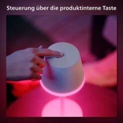 Philips Hue White & Color Ambiance Go Tragbare Tischleuchte | Weiß | 370lm, 16. Mio Farben, Steuerbar Via App Und Per Taste [Cyberport] -Elektronische Geräte Verkäufe 2251804 1 4