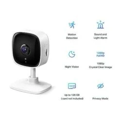 [Prime] TP-Link Tapo C100 WLAN IP Kamera Überwachungskamera Innen (1080p, 2-Wege-Audio, Nachtsicht Zu 9m, Bis Zu 128 GB Auf SD Karte) Weiß -Elektronische Geräte Verkäufe 2252845 1 4