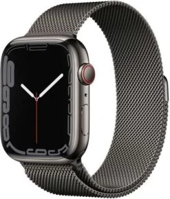 (Refurbed.de) Apple Watch Series 7 Edelstahl 45 Mm Milanaise Armband GPS + Cellular - Exzellent
