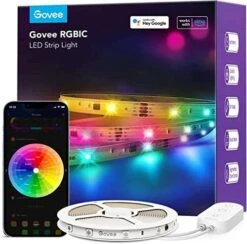 [Prime] Govee LED Strip 10m, RGBIC LED Streifen, Alexa & Google Assistant, Segmentsteuerung, App-Steuerung, Musik Sync, Gutschein