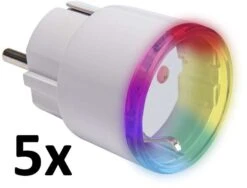 5x Shelly Plus Plug S - Smarte Steckdose Mit Verbrauchsmessung (WLAN, Bis 12A Bzw. 2500W, LED-Beleuchtung)