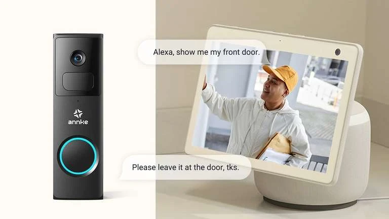 Annke Whiffle, 1080P HD WLAN Video-Türklingel, 148° Sicht, 4800mAh Akku, Bewegungserkennung, Zwei-Wege-Audio, Cloud- & Kartenspeicher, Alexa 8 Annke Whiffle, 1080P HD WLAN Video-Türklingel, 148° Sicht, 4800mAh Akku, Bewegungserkennung, Zwei-Wege-Audio, Cloud- & Kartenspeicher, Alexa – Bild 6