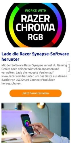 [Action/Lokal] Battletron LSC Smart Connect LED RGB Gaming Zubehör Razer Chroma / Synapse -Elektronische Geräte Verkäufe 2259530 1 5