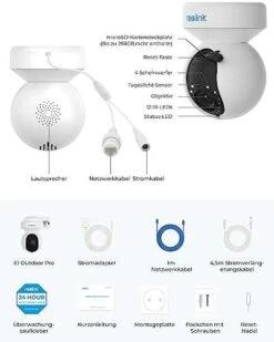 Reolink E1 Outdoor Pro, 4K PTZ WLAN Kamera; Auto-Tracking, 3X Optischer Zoom, WiFi Dualband, Intelligente Erkennung 17 Reolink E1 Outdoor Pro, 4K PTZ WLAN Kamera; Auto-Tracking, 3X Optischer Zoom, WiFi Dualband, Intelligente Erkennung -Elektronische Geräte Verkäufe 2262420 1 7