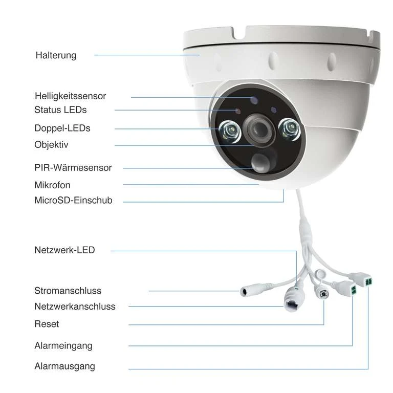 Überwachungskamera, INSTAR IN-8403 2K+ PoE Weiss 4 Überwachungskamera, INSTAR IN-8403 2K+ PoE Weiss – Bild 2