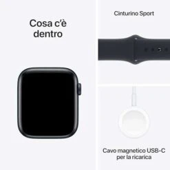 Apple Watch SE (2nd Generation, 2023) GPS 44mm Aluminiumgehäuse Und Sportarmband (M/L) In Mitternacht - Amazon Italien -Elektronische Geräte Verkäufe 2262873 1 5