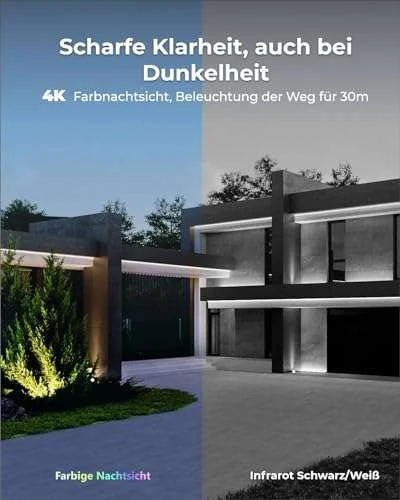 Reolink 4K WLAN, Überwachungskamera Aussen Set, 4x8MP WiFi 6, NVR Mit 2TB HDD, Farbnachtsicht 5 Reolink 4K WLAN, Überwachungskamera Aussen Set, 4x8MP WiFi 6, NVR Mit 2TB HDD, Farbnachtsicht – Bild 3