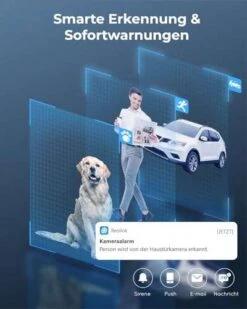 Reolink 4K WLAN, Überwachungskamera Aussen Set, 4x8MP WiFi 6, NVR Mit 2TB HDD, Farbnachtsicht 13 Reolink 4K WLAN, Überwachungskamera Aussen Set, 4x8MP WiFi 6, NVR Mit 2TB HDD, Farbnachtsicht -Elektronische Geräte Verkäufe 2263262 1 3