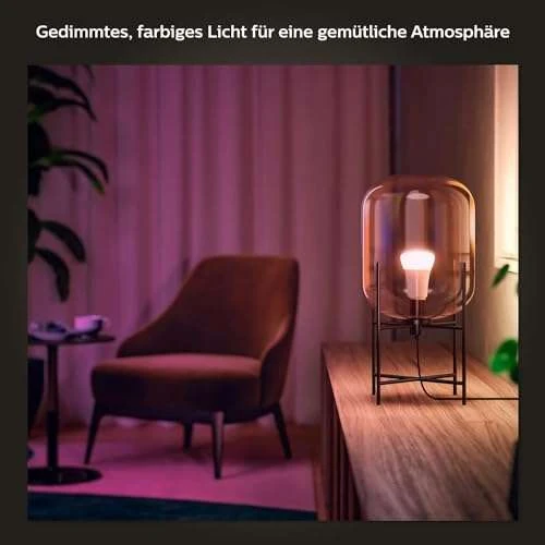 Philips Hue White & Color Ambiance E27 Viererpack 4x570lm 5 Philips Hue White & Color Ambiance E27 Viererpack 4x570lm – Bild 3