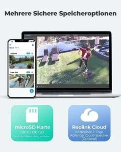 Reolink 2K 4MP Solar Überwachungskamera Aussen Akku, 355°/140° Schwenkbar WLAN Kamera Outdoor Mit 2,4/5GHz WiFi -Elektronische Geräte Verkäufe 2265332 1 5