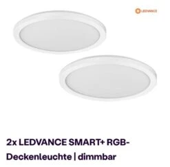 [ibood / Ledvance / Bestpreis / Eff. 49,37% / Bis 23:59] 2 X Ledvance Smart+ RGB Deckenlleuchte - 40,90€ Inkl. Versand Anstatt 80,78€