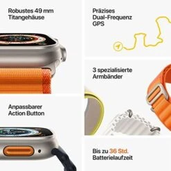 Apple Watch Ultra (GPS + Cellular, 49mm) Smartwatch -Elektronische Geräte Verkäufe 2271106 1 5