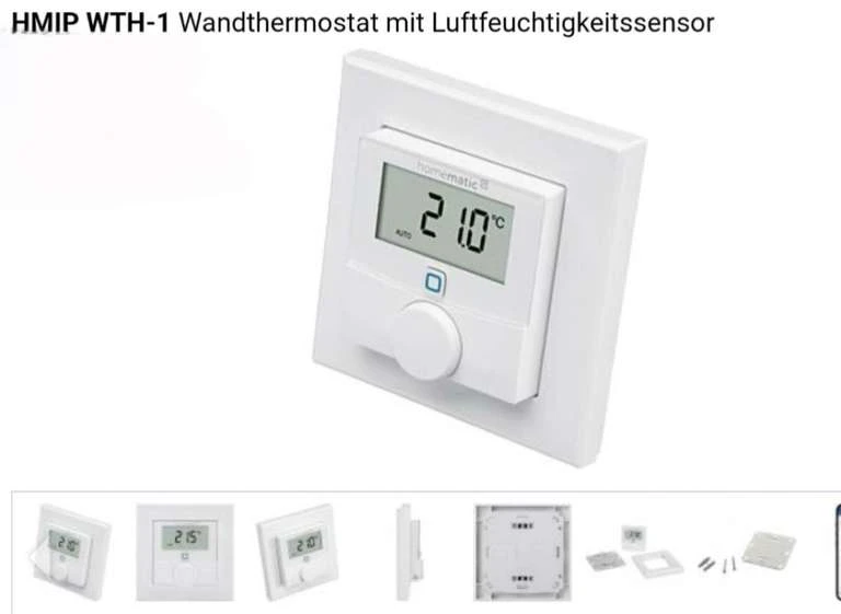 Homematic IP (HMIP WTH-1) Wandthermostat Mit Luftfeuchtigkeitssensor 3 Homematic IP (HMIP WTH-1) Wandthermostat Mit Luftfeuchtigkeitssensor
