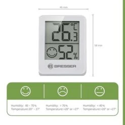 [Amazon Prime] Bresser 6er Set Thermometer Hygrometer - Luftfeuchtigkeit, Schimmelvorbeugung - Indikator Smiley, Weiß -Elektronische Geräte Verkäufe 2273244 1 2