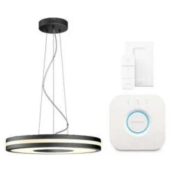 Philips Hue White Amb. LED Pendelleuchte Schwarz Inkl. Hue Bridge Smart Home App