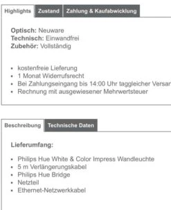 Philips Hue White & Color Amb. Impress LED Wandleuchte -Elektronische Geräte Verkäufe 2276399 1 4