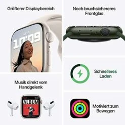 Apple Watch Series 7 (GPS + Cellular, 45mm) Smartwatch -Edelstahlgehäuse Graphit,Milanaise Armband Graphit. Gebraucht Gut-Neupreis: 774,62€ -Elektronische Geräte Verkäufe 2277096 1 3