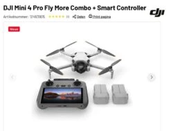DJI Mini 4 Pro (RC-2) Fly More Combo 999€ !