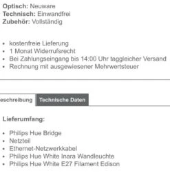 Philips Hue White Inara LED Wandleuchte Schwarz Inkl. Hue Bridge Smart Home App 10 Philips Hue White Inara LED Wandleuchte Schwarz Inkl. Hue Bridge Smart Home App -Elektronische Geräte Verkäufe 2278779 1 3