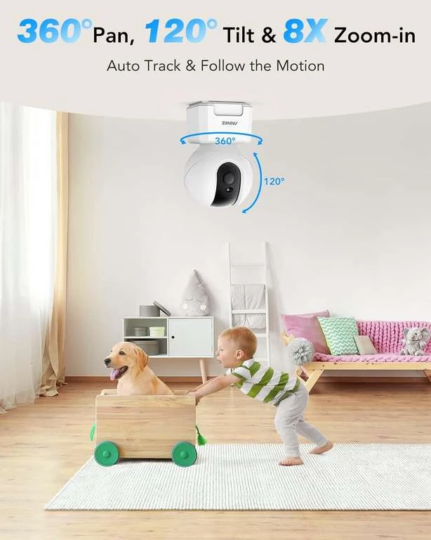 Annke Crater Pro Überwachungskamera (2560x1440, WLAN, PTZ, Bewegungserkennung, 2-Wege-Audio, 6m Nachtsicht, MicroSD, ONVIF) 5 Annke Crater Pro Überwachungskamera (2560x1440, WLAN, PTZ, Bewegungserkennung, 2-Wege-Audio, 6m Nachtsicht, MicroSD, ONVIF) – Bild 3