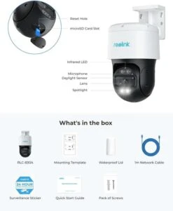 Reolink RLC-830A Überwachungskamera (3840x2160@25fps, PoE, Pan & Tilt Mit Tracking, 30m Nachtsicht, Spotlight, Sirene, ONVIF, MicroSD, IP65) -Elektronische Geräte Verkäufe 2282200 1 6