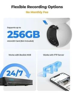 Reolink E1 Outdoor PoE ; 4K PTZ Überwachungskamera Aussen, 3X Optischem Zoom, Automatischer Verfolgung, Zwei-Wege-Audio, Intel. Erkennung -Elektronische Geräte Verkäufe 2283583 1 5